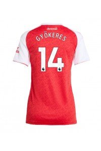Arsenal Viktor Gyokeres #14 Jalkapallovaatteet Naisten Kotipaita 2025-26 Lyhythihainen